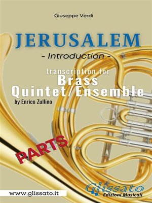 cover image of Jerusalem--Brass Quintet/Ensemble (parts)